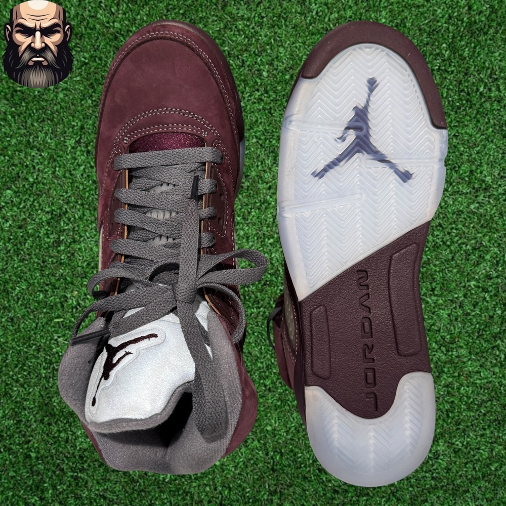 Air Jordan 5 V Retro Deep Burgundy FN4233-600 B-Grade Size 6Y - Picture 5 of 6